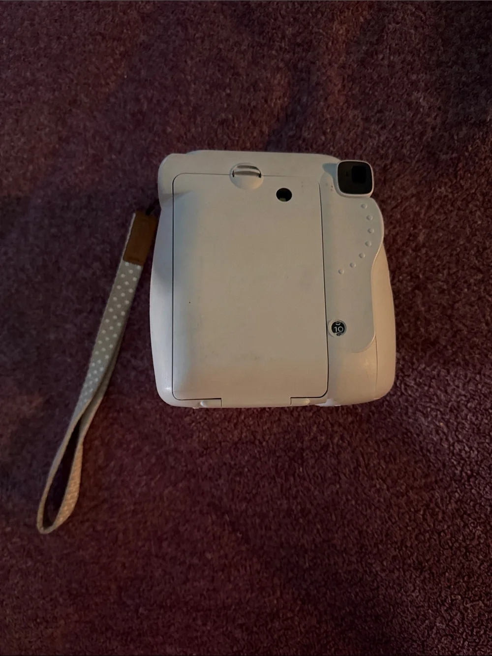 Fujifilm Instax Mini 9 Instant Camera - White with Beige Strap Accent